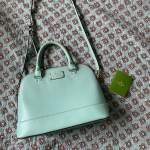 Kate Spade purse (light blue, teal)